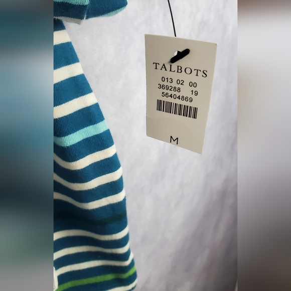 Talbots Authentic Talbots Tee - Slope Stripe Cotton Sweater Women Size M - Picture 5 of 10